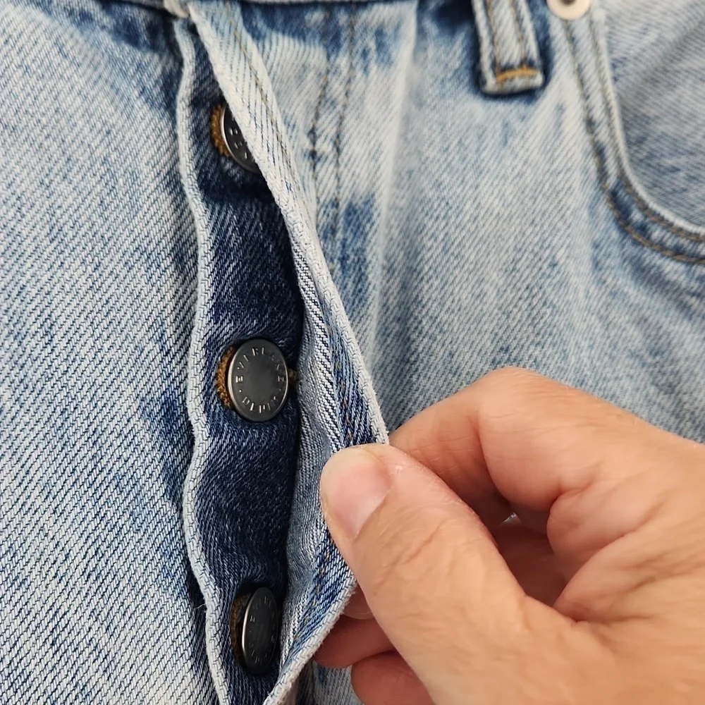 Everlane The Relaxed Straight Fit Organic Cotton‎ Button Fly Straight Leg Jeans